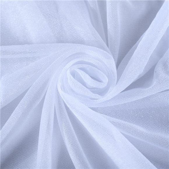 Wedding Arch Draping Fabric, 1 Panel 28" x 19Ft White Wedding Arch Drapes Sheer - Picture 6 of 6